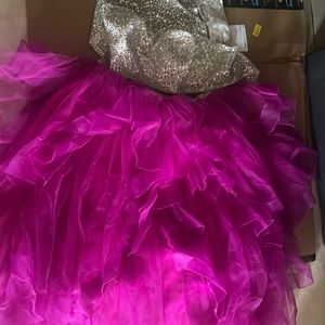 Two piece prom dress